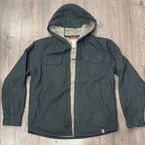 L.L. Bean Men's Dark Green Hooded Shirt Jacket
